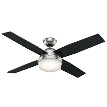 Dempsey 52"Ceiling Fan in Brushed Nickel by Hunter