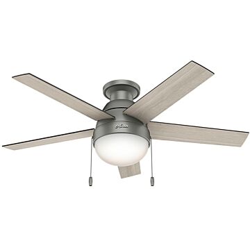 Anslee 46"Ceiling Fan in Matte Silver by Hunter