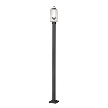 Z-Lite Sana 2-Light Outdoor Post Mounted Fixture Light In Black