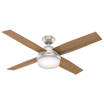 Hunter Dempsey 2 Light 52 Inch Indoor/Outdoor Ceiling Fan in Matte Nickel