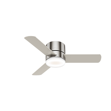 Hunter Minimus 44 Inch Indoor Flush Mount Ceiling Fan in Brushed Nickel