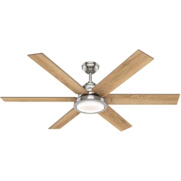 Warrant 60"Ceiling Fan in Brushed Nickel by Hunter