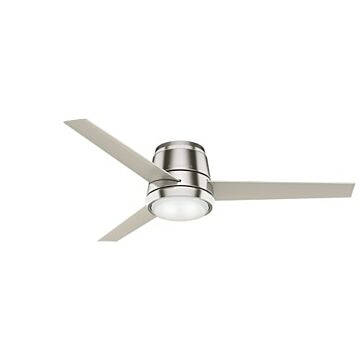 Casablanca Commodus 54 Inch Indoor Flush Mount Ceiling Fan in Brushed Nickel