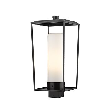 Z-Lite Sheridan 1-Light Outdoor Post Mount Fixture Light In Black