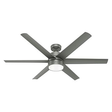 Solaria 1-Light 60" Ceiling Fan in Matte Silver