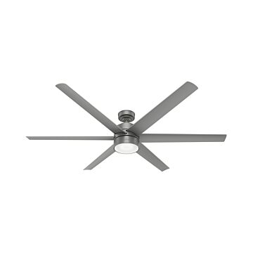 Solaria 1-Light 72" Ceiling Fan in Matte Silver
