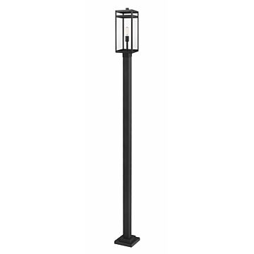 Z-Lite Nuri 1-Light Outdoor Post Mounted Fixture Light In Black