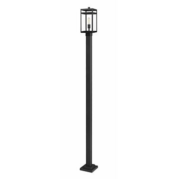 Z-Lite Nuri 1-Light Outdoor Post Mounted Fixture Light In Black