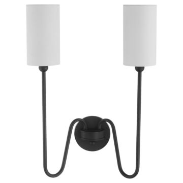 Charlotte Two Light Wall Mount in Matte Black by Quorum International