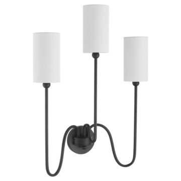 Charlotte Three Light Wall Mount in Matte Black by Quorum International