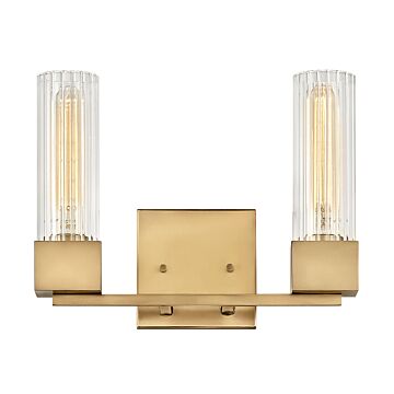 Hinkley Xander 2-Light Bathroom Vanity Light In Heritage Brass