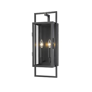 Z-Lite Lucian 2-Light Outdoor Wall Sconce In Black