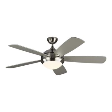 Discus 1-Light 52" Ceiling Fan in Brushed Steel