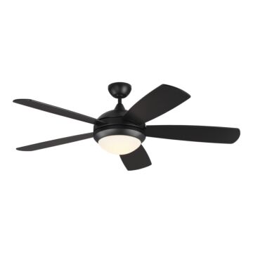 Discus 1-Light 52" Ceiling Fan in Midnight Black