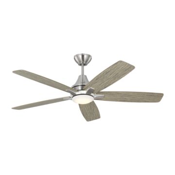 Lowden 1-Light 52" Ceiling Fan in Brushed Steel