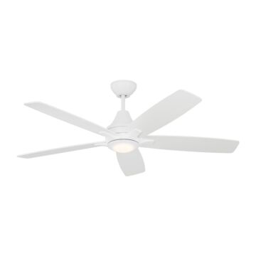 Lowden 1-Light 52" Ceiling Fan in Matte White