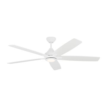 Lowden 1-Light 60" Ceiling Fan in Matte White