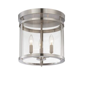 Penrose Three Light SemiFlush Mount in Satin Nickel by Savoy House