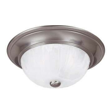 Flush Mount Two Light Flush Mount in Satin Nickel by Savoy House
