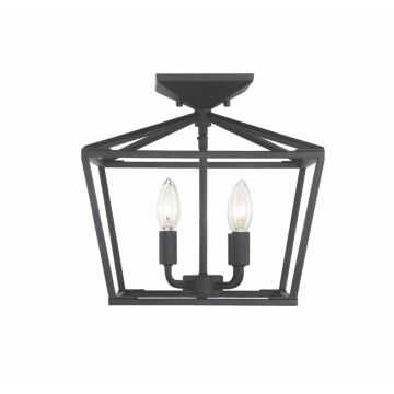 Townsend Four Light SemiFlush Mount in Matte Black by Savoy House