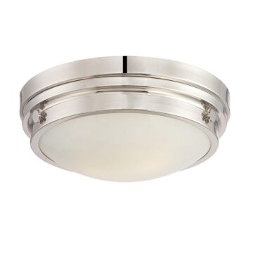 Lucerne Two Light Flush Mount in Polished Nickel by Savoy House