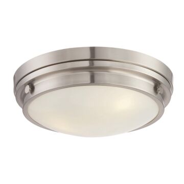 Lucerne Three Light Flush Mount in Satin Nickel by Savoy House