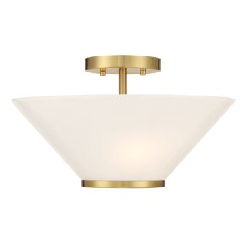 Blair 3-Light Convertible Semi-Flush or Pendant in Warm Brass