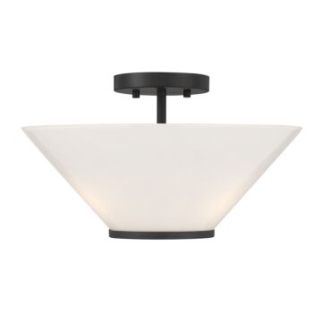 Blair 3-Light Convertible Semi-Flush or Pendant in Matte Black