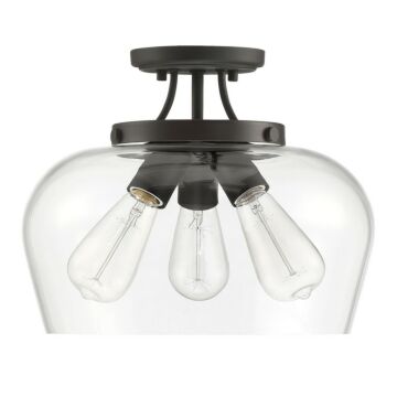 Octave Three Light SemiFlush Mount in English Bronze by Savoy House