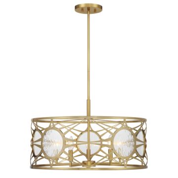 Balfour 5-Light Convertible Semi-Flush or Pendant in Warm Brass