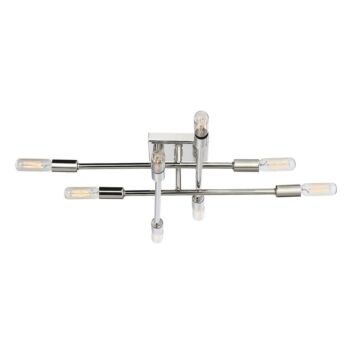 Lyrique Eight Light Semi Flush Mount in Polished Nickel by Savoy House