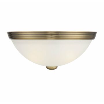 Flush Mount Two Light Flush Mount in Warm Brass by Savoy House