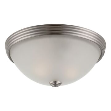 Flush Mount Two Light Flush Mount in Satin Nickel by Savoy House