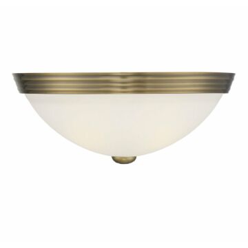 Flush Mount Two Light Flush Mount in Warm Brass by Savoy House