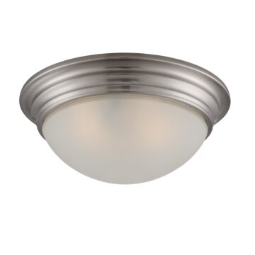 Flush Mount Two Light Flush Mount in Satin Nickel by Savoy House