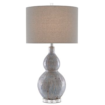 Idyll 1-Light Table Lamp in Gray with Blue with Taupe/Clear