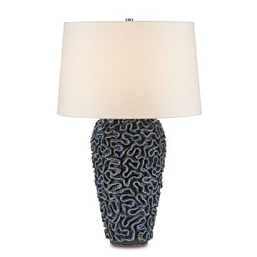 Milos 1-Light Table Lamp in Blue