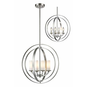 Z-Lite Ashling 4-Light Pendant Light In Brushed Nickel