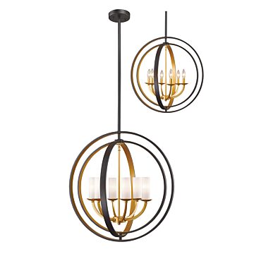 Z-Lite Ashling 6-Light Pendant Light In Bronze Gold