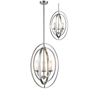 Z-Lite Ashling 3-Light Pendant Light In Brushed Nickel