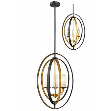 Z-Lite Ashling 3-Light Pendant Light In Bronze Gold