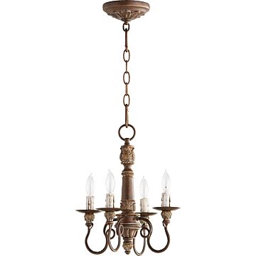 Salento Four Light Chandelier in Vintage Copper by Quorum International