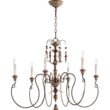 Salento Six Light Chandelier in Vintage Copper by Quorum International