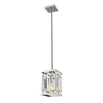 Z-Lite Mersesse 1-Light Mini Pendant Light In Brushed Nickel