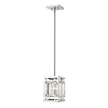 Z-Lite Mersesse 1-Light Pendant Light In Chrome