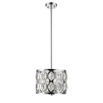 Z-Lite Dealey 3-Light Chandelier In Chrome