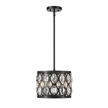 Z-Lite Dealey 3-Light Chandelier In Matte Black