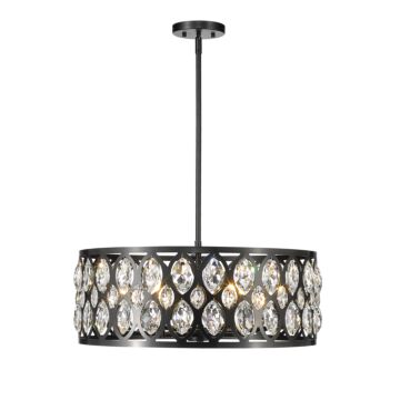 Z-Lite Dealey 6-Light Chandelier In Matte Black