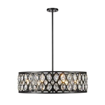 Z-Lite Dealey 8-Light Chandelier In Matte Black