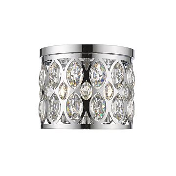 Z-Lite Dealey 3-Light Flush Mount Ceiling Light In Chrome